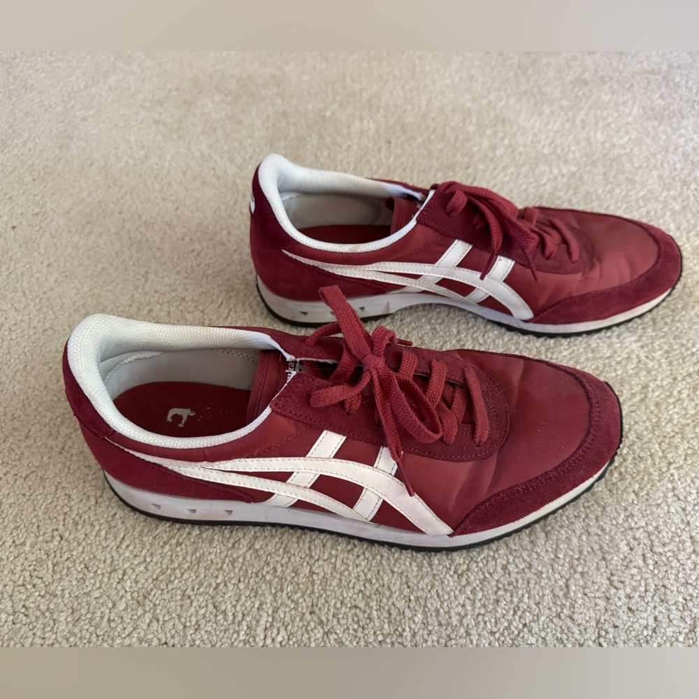 Asics Onitsuka New York Tiger Shoes Men's 11.5 Red & White Athletic Shoes